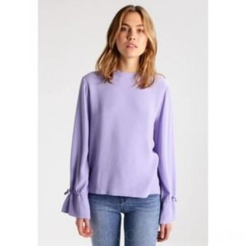 JUST FEMALE Lavender Maise Long Sleeve Blouse